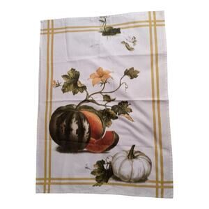 Williams Sonoma Harvest Pumpkin Fall Autumn Tea Dish Towel Cotton